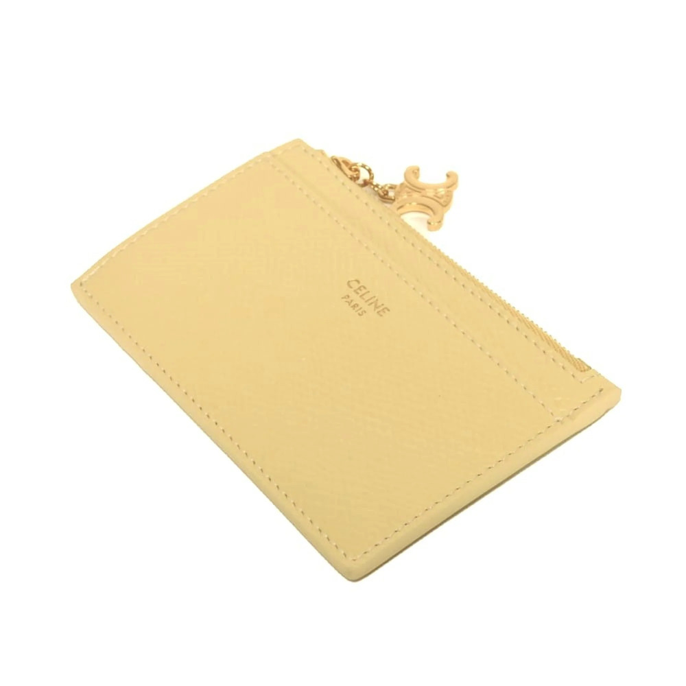 Celine Triomphe Zip Coin Case/Card Holder/Fragment Case with New Logo Foil St... - Picture 4 of 14